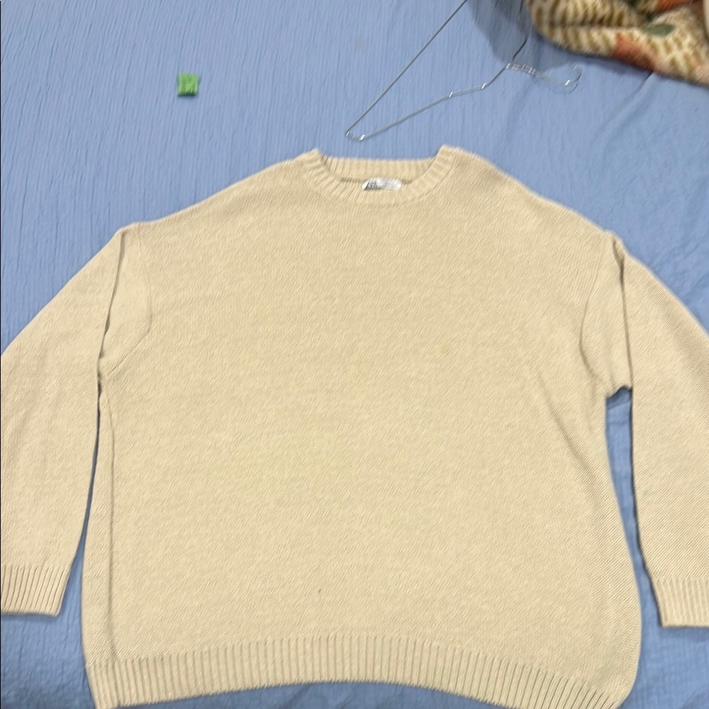 Zara Light Tan Knit Pullover